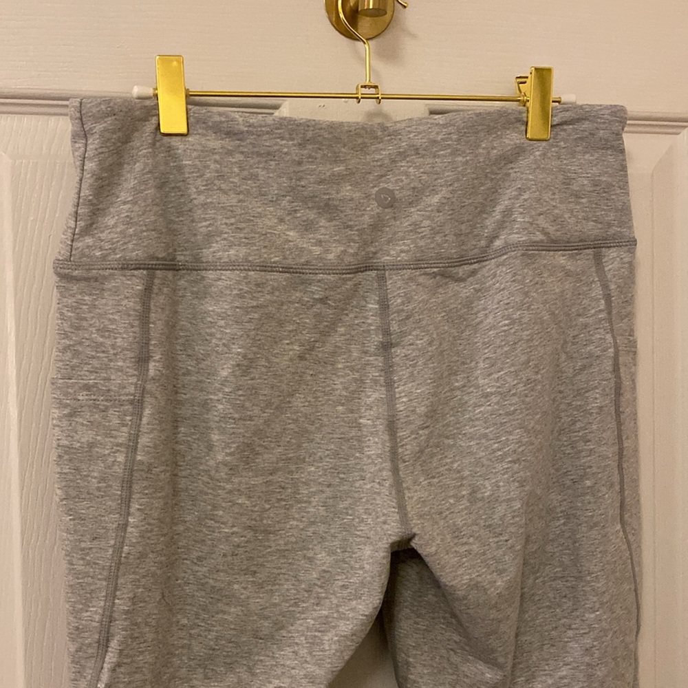 Gray Baleaf Yoga Workout Capris Lounge Flare Pants Casual Bootcut w Side Pockets - Picture 10 of 10